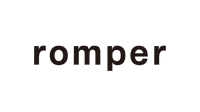 The word 'romper' written in black on a white background
