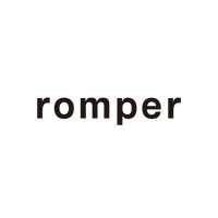 The word 'romper' written in black on a white background