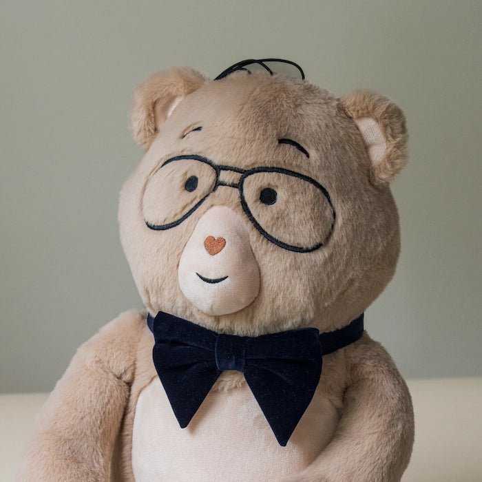 weighted stuffed animal, Percy's Velvet Bow Tie, Deep Navy - For the Cubs