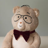 weighted stuffed animal, Percy's Velvet Bow Tie, claret - For the Cubs