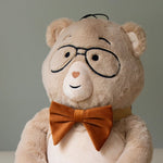 weighted stuffed animal, Percy's Velvet Bow Tie , Copper- For the Cubs