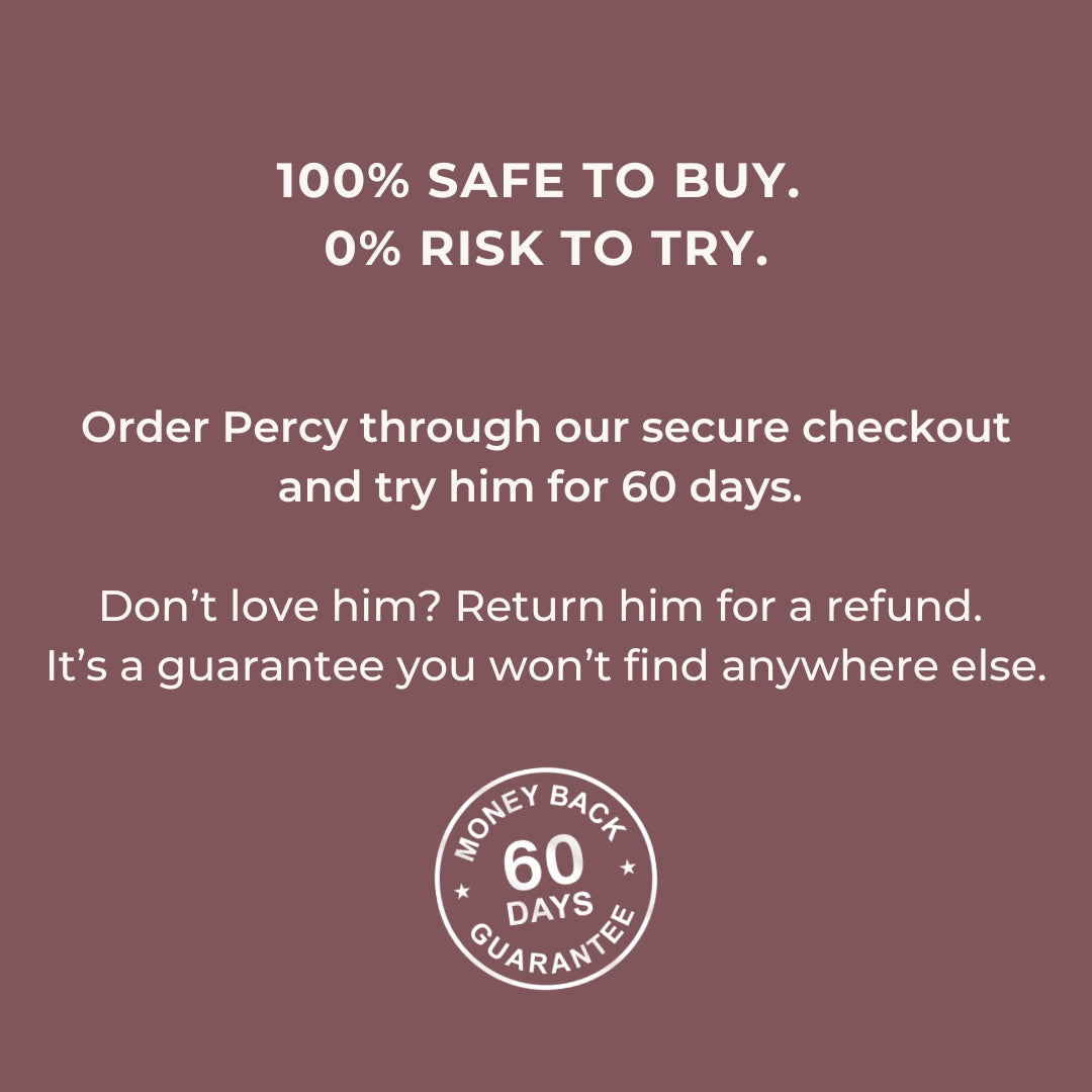 A promotional text graphic on a dusty mauve background with white lettering. The text says '100% SAFE TO BUY.