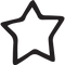 Black star outline on a white background